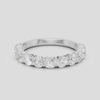 Paddington 3mm round brilliant half set wedding band in platinum