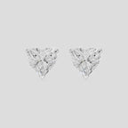 Kensington 1ct heart shape diamond studs in 18ct white gold