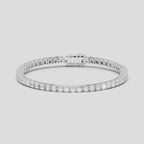 Vandam round brilliant tennis bracelet 5.5ct in white gold