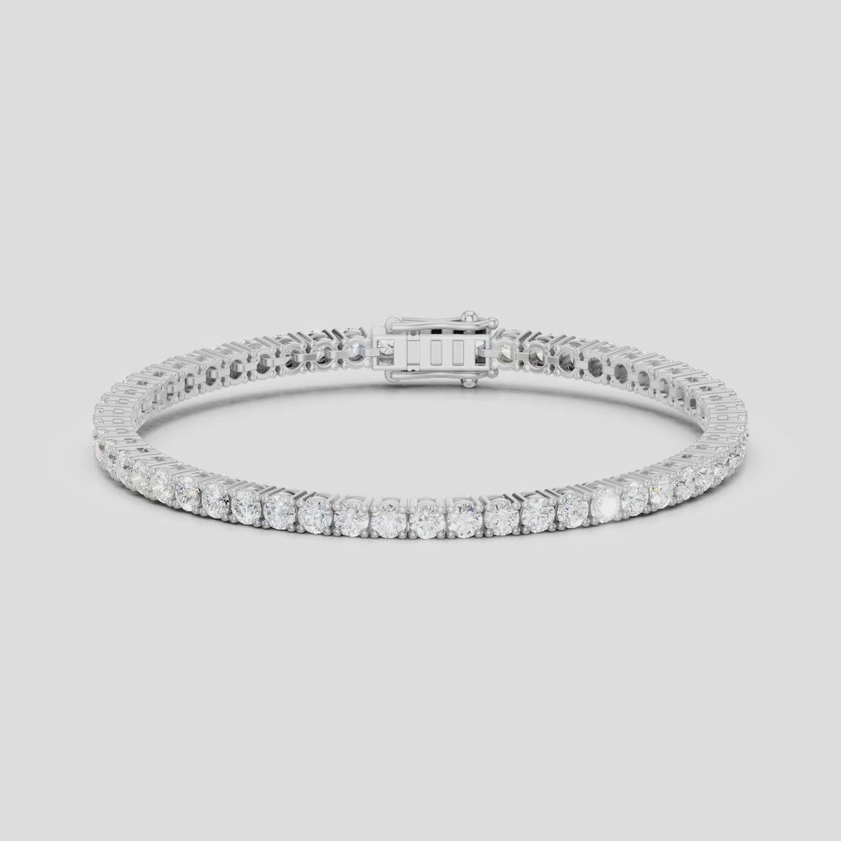 Vandam round brilliant tennis bracelet 5.5ct in white gold