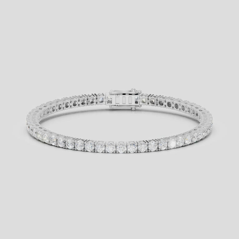 Vandam round brilliant tennis bracelet 5.5ct in white gold