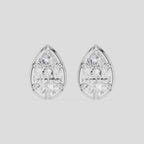 Moncur 1.5ct pear cut diamond studs in 18ct white gold