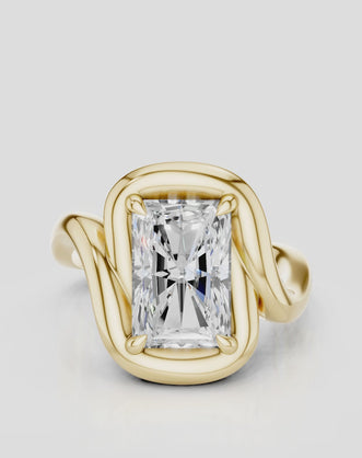 Nolita 2ct Radiant Cut Curved Band Pinky Ring