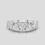 Melrose 0.30ct heart shape half eternity band in platinum