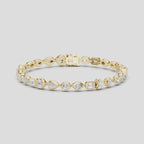 Willow Mixed Shape Tennis Bracelet 18ct yellow gold