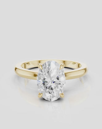  Florence oval solitaire classic engagement ring in 18ct yellow gold