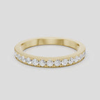 Lennox 1.8mm Round Brilliant Grain Set Half Set Wedding Band