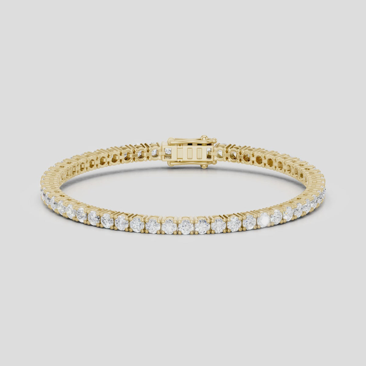 Vandam round brilliant tennis bracelet 5.5ct in yellow gold
