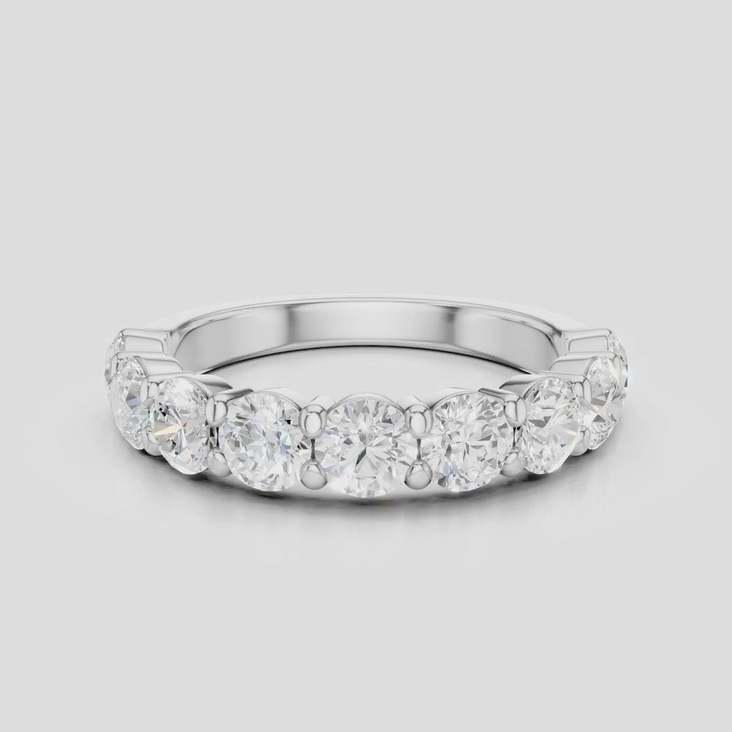 Cheyne 0.20ct round brilliant half eternity band in 18ct white gold