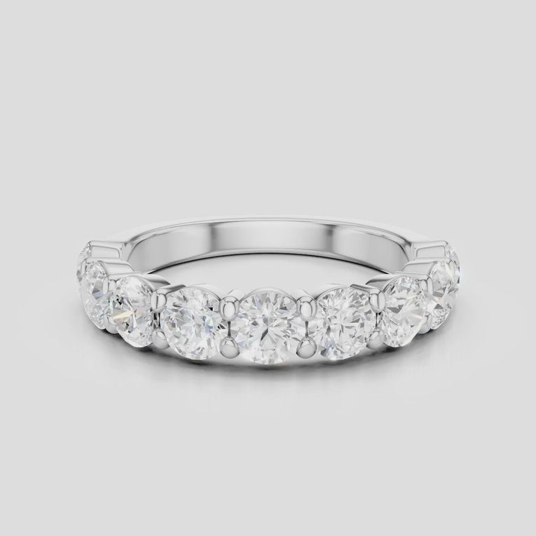 Cheyne 0.20ct round brilliant half eternity band in 18ct white gold