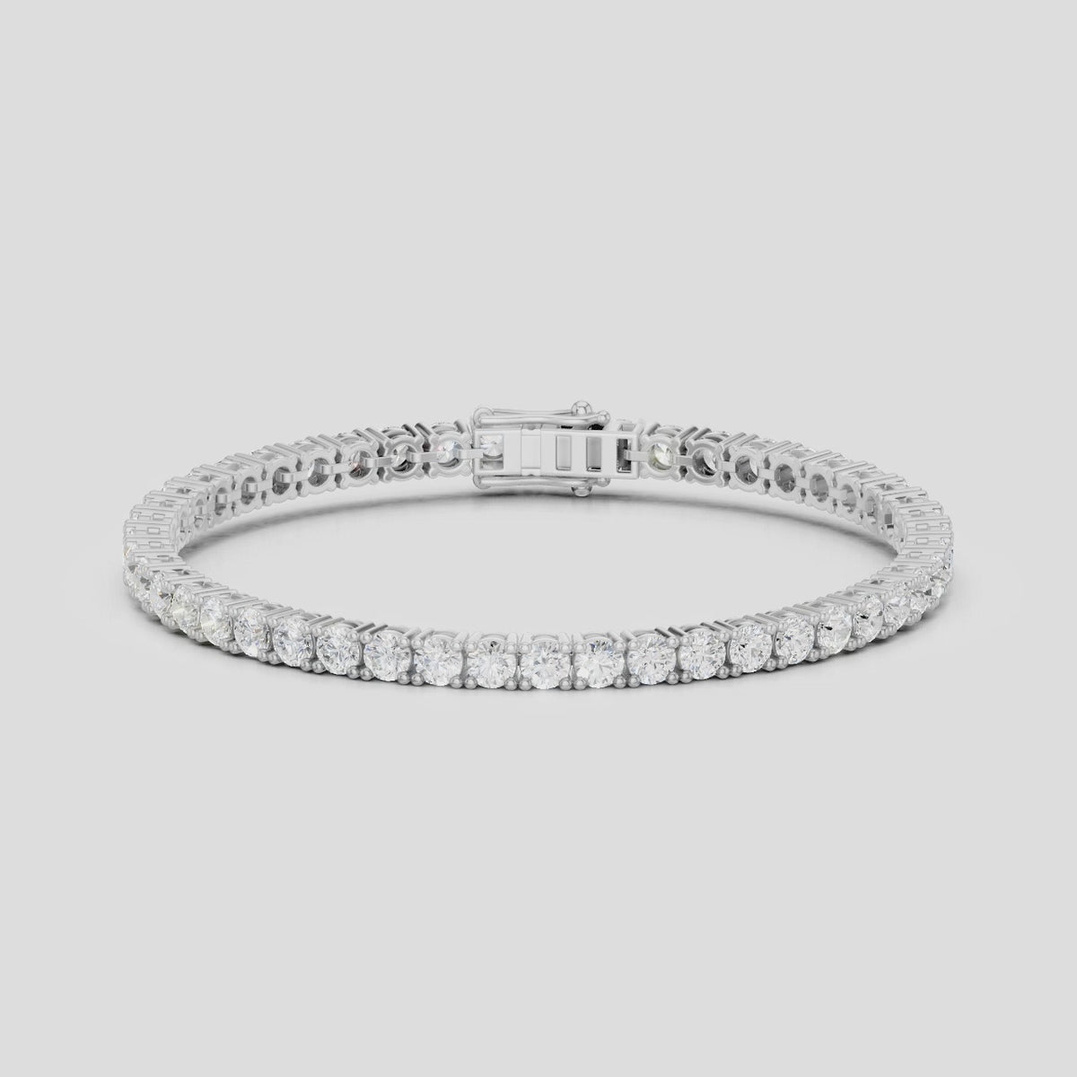 Vandam round brilliant tennis bracelet 8.5ct in white gold
