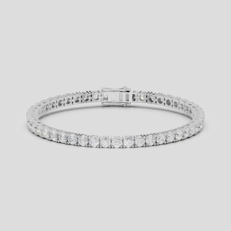 Vandam round brilliant tennis bracelet 8.5ct in white gold