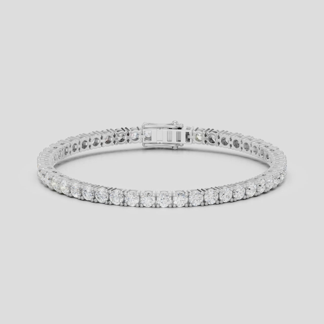 Vandam round brilliant tennis bracelet 8.5ct in white gold