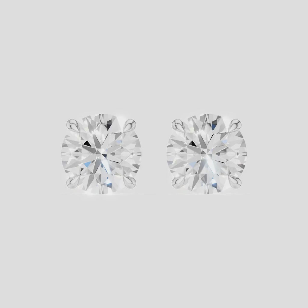 Rowan 2ct round brilliant cut diamond studs in 18ct white gold