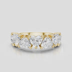 Melrose 0.50ct heart shape half eternity band in 18ct yellow gold