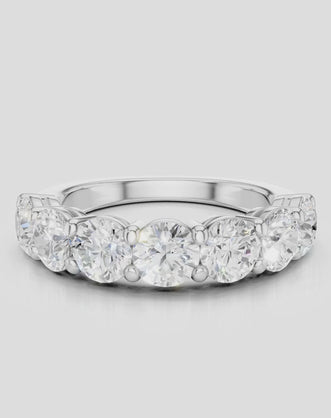 Cheyne 0.30ct round brilliant half eternity band in 18ct white gold