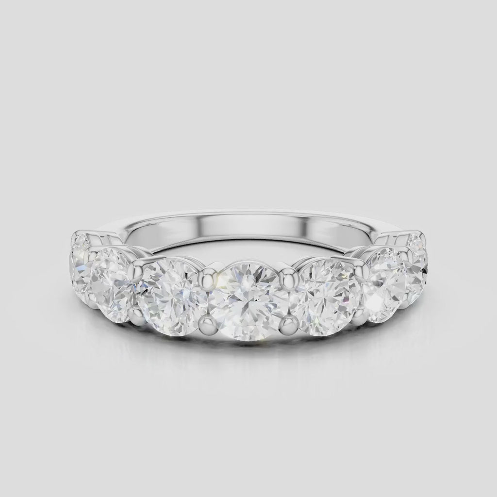 Cheyne 0.30ct round brilliant half eternity band in 18ct white gold