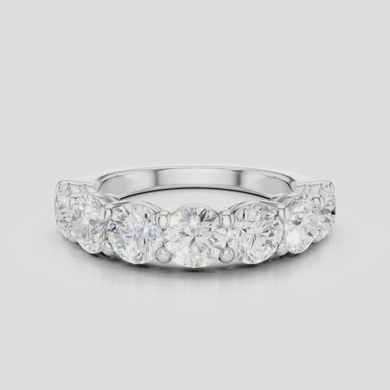 Cheyne 0.30ct round brilliant half eternity band in 18ct white gold