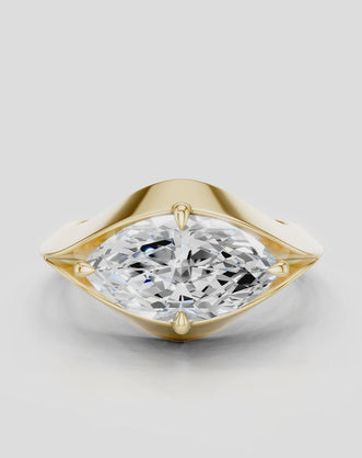 Kenmare East-West 1.5ct Marquise Solitaire Pinky Ring