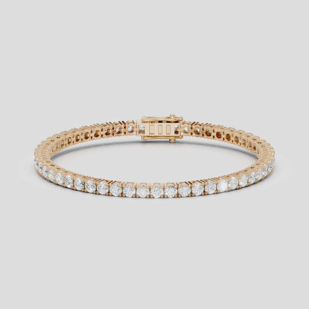 Vandam round brilliant tennis bracelet 5.5ct in rose gold
