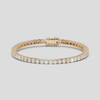 Vandam round brilliant tennis bracelet 5.5ct in rose gold