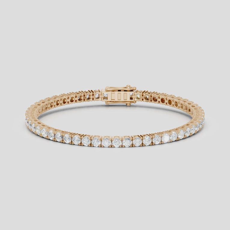 Vandam round brilliant tennis bracelet 5.5ct in rose gold