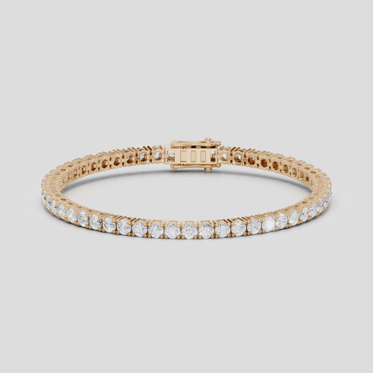 Vandam round brilliant tennis bracelet 5.5ct in rose gold