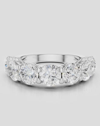 Cheyne 0.50ct round brilliant half eternity band in 18ct white gold
