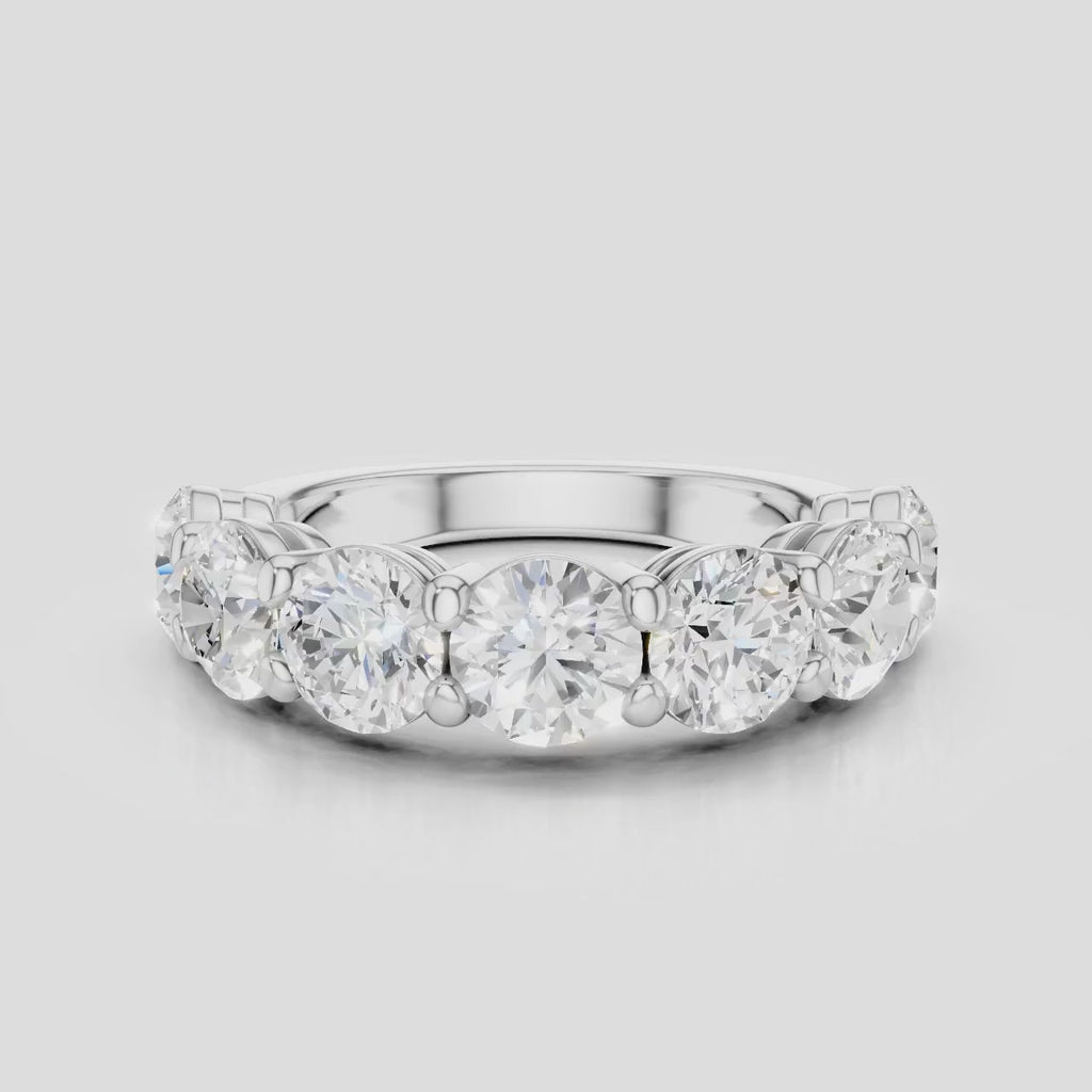 Cheyne 0.50ct round brilliant half eternity band in 18ct white gold