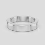 Rivoli 4mm classic plain wedding band in platinum