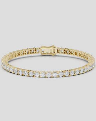 Vandam round brilliant tennis bracelet 8.5ct in yellow gold
