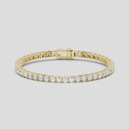 Vandam round brilliant tennis bracelet 8.5ct in yellow gold