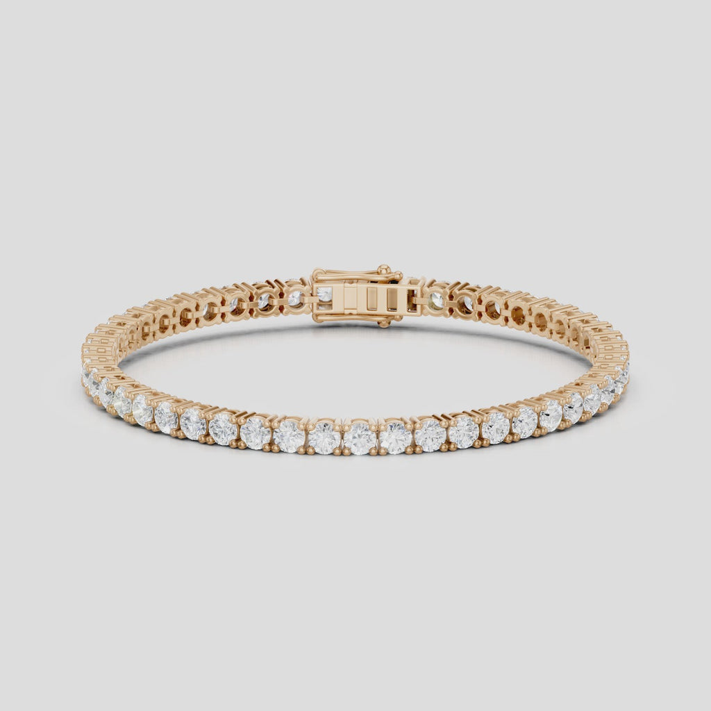 Vandam round brilliant tennis bracelet 8.5ct in rose gold