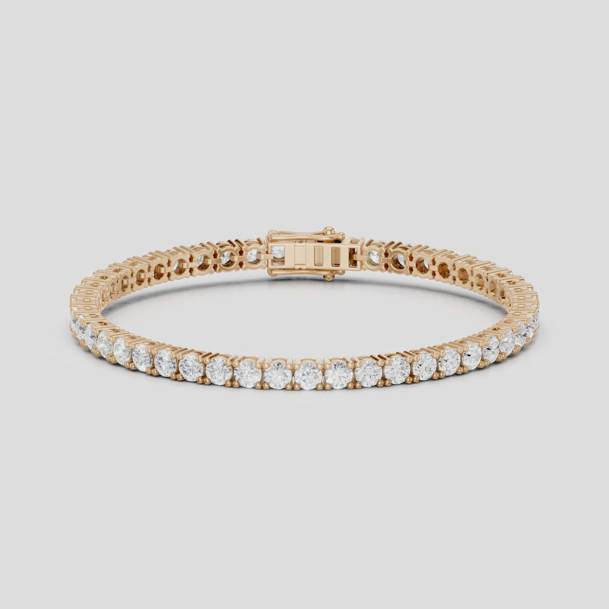 Vandam round brilliant tennis bracelet 8.5ct in rose gold