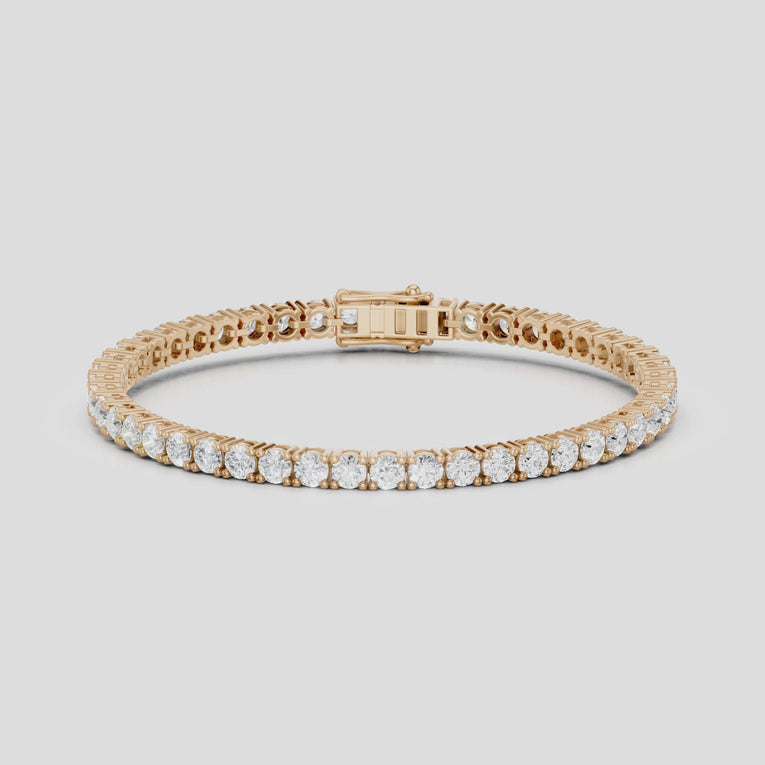 Vandam round brilliant tennis bracelet 8.5ct in rose gold