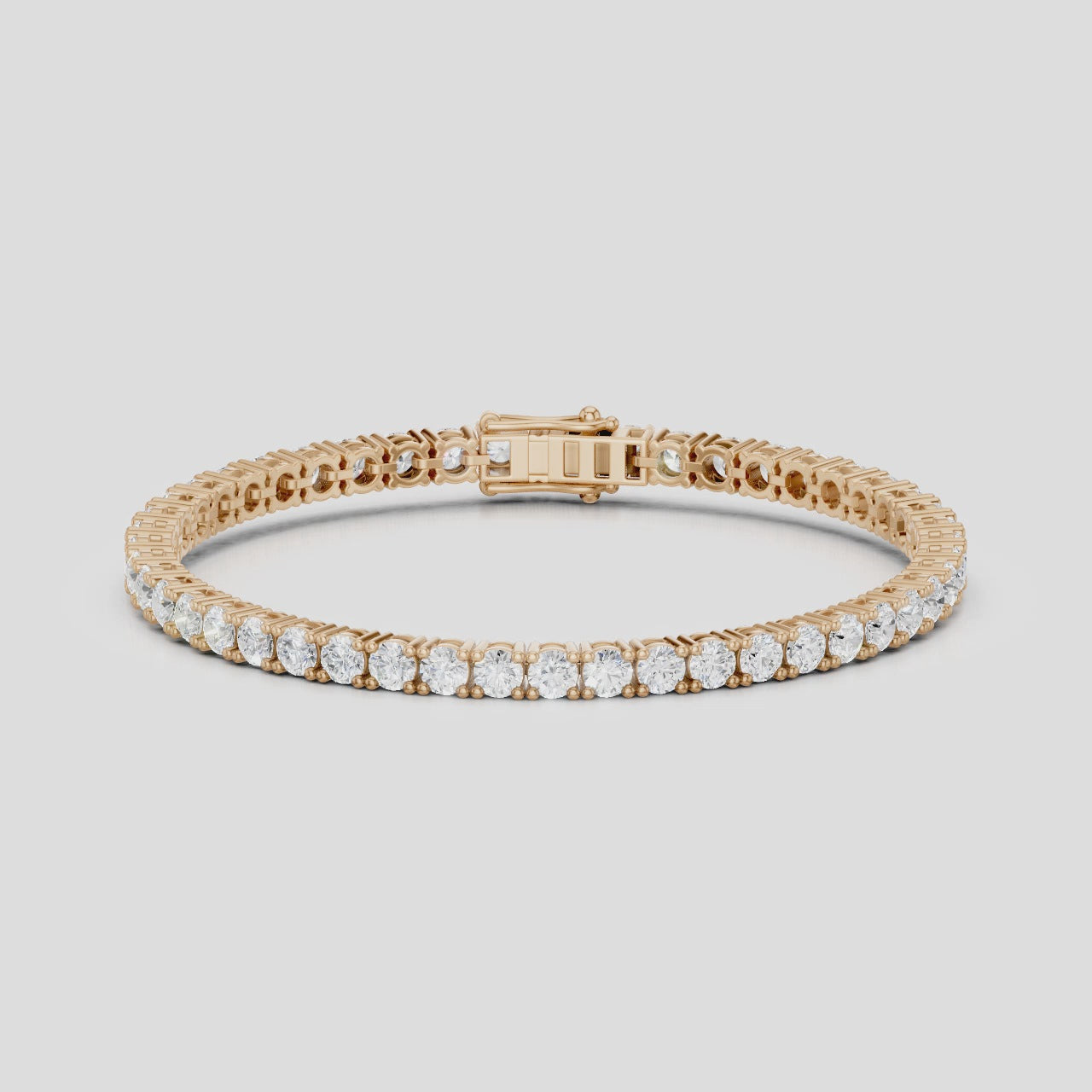 Vandam round brilliant tennis bracelet 8.5ct in rose gold