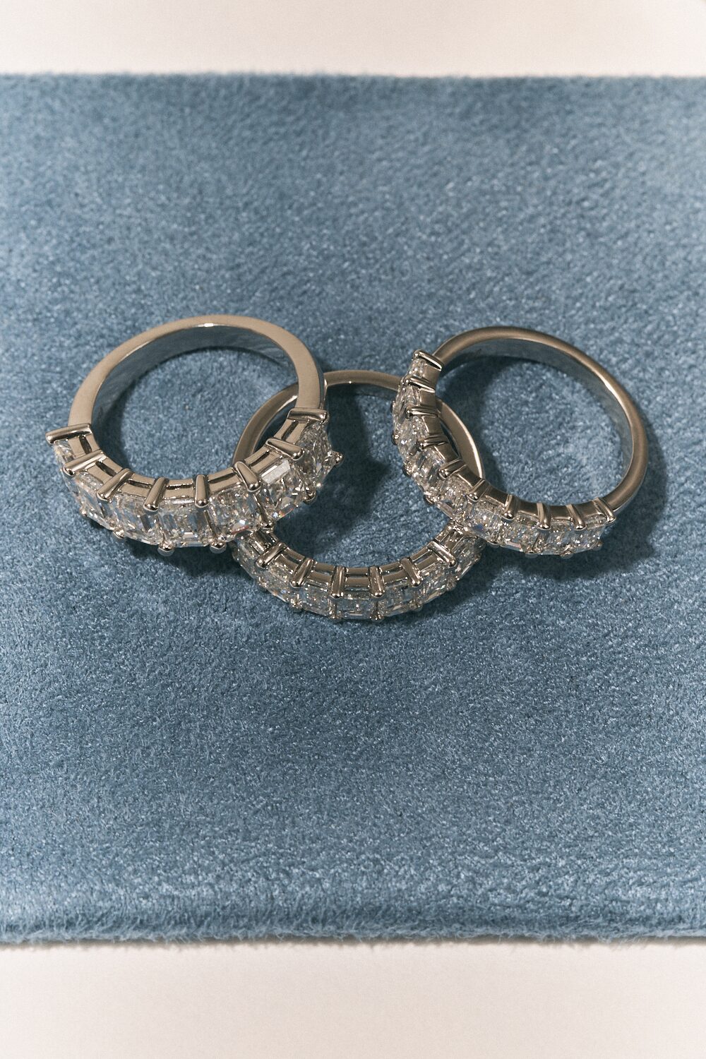 Three LOHR rings resting on packaging