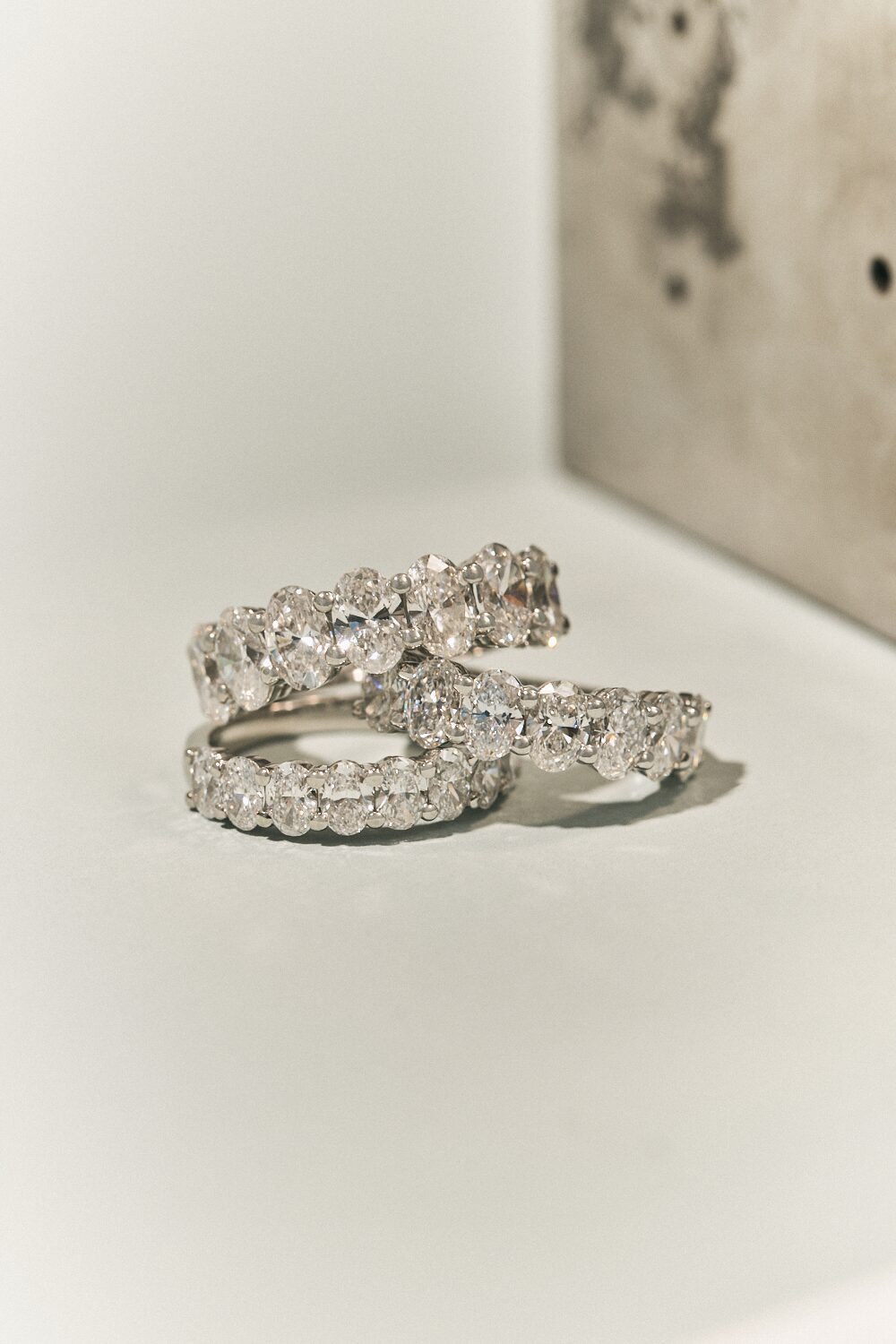 Three LOHR rings in a product shot